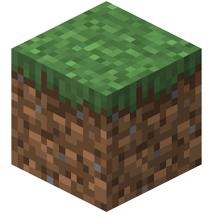 minecraft grass block isometric view